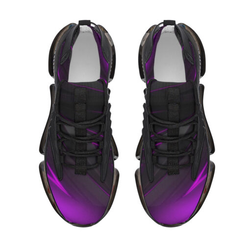 Geometric Violet Stripes Air Sneakers - Image 3