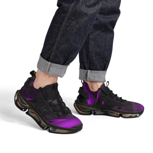 Geometric Violet Stripes Air Sneakers - Image 7