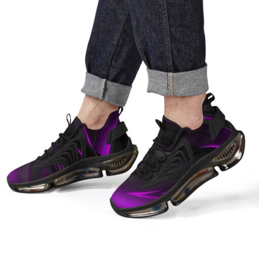 Geometric Violet Stripes Air Sneakers - Image 8