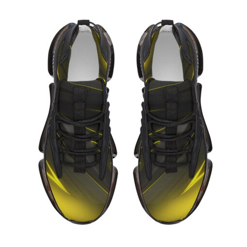 Geometric Yellow Stripes Air Sneakers - Image 3