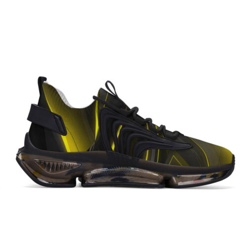 Geometric Yellow Stripes Air Sneakers - Image 6