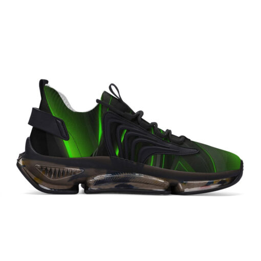 Geometric Green Stripes Air Sneakers - Image 6