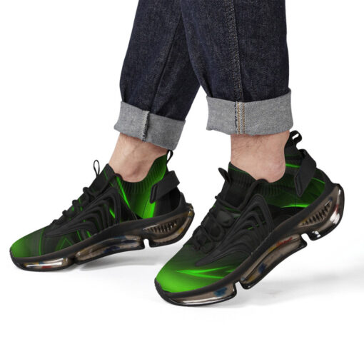 Geometric Green Stripes Air Sneakers - Image 8