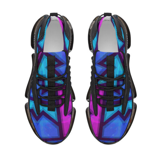 Purple Geometric Grunge Air Sneakers - Image 3