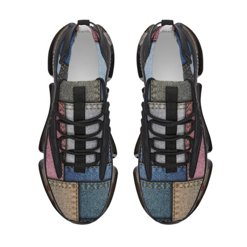 Denim Patchwork Air Sneakers - Image 3