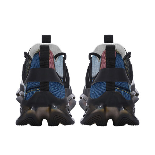 Denim Patchwork Air Sneakers - Image 4