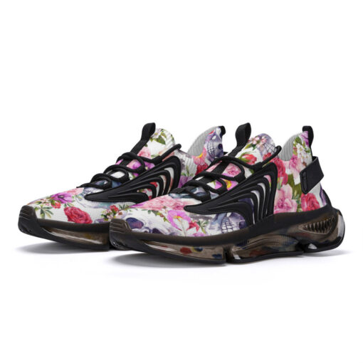 Watercolor Skulls Roses Air Sneakers - Image 2