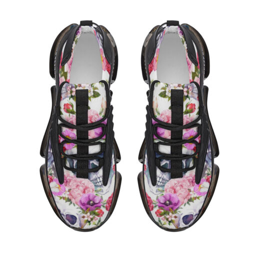 Watercolor Skulls Roses Air Sneakers - Image 3