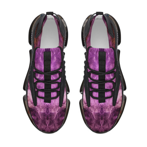 Violet Yellow Cloud Smoke Air Sneakers - Image 3