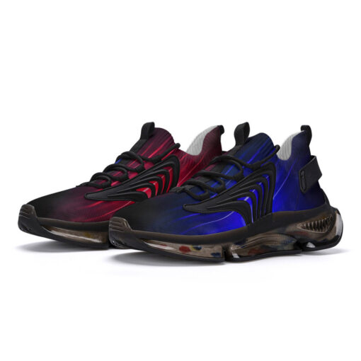 Red Blue Smoke Neon Light Air Sneakers - Image 2