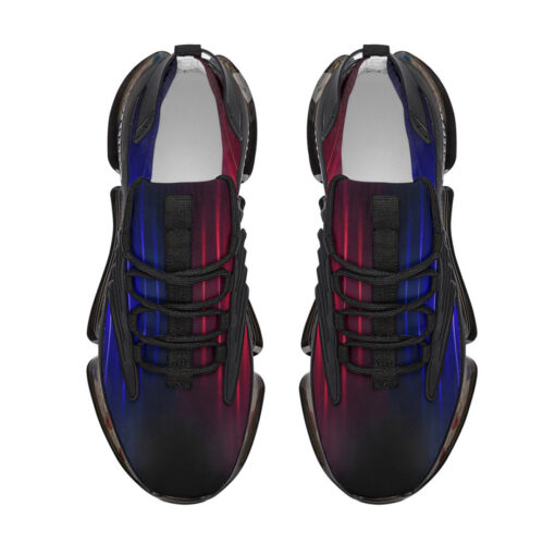 Red Blue Smoke Neon Light Air Sneakers - Image 3