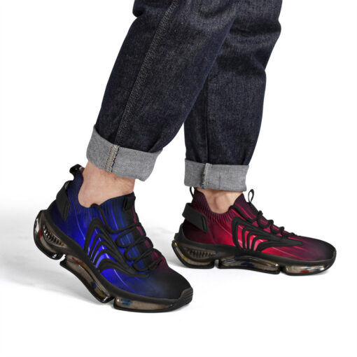 Red Blue Smoke Neon Light Air Sneakers - Image 7