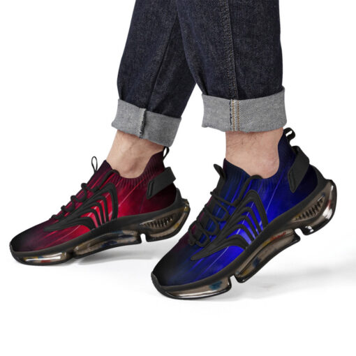 Red Blue Smoke Neon Light Air Sneakers - Image 8