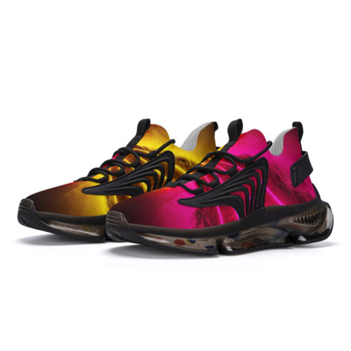 Red Yellow Futuristic Neon Air Sneakers - Image 2