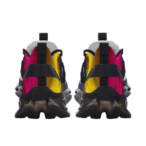 Red Yellow Futuristic Neon Air Sneakers - Image 4