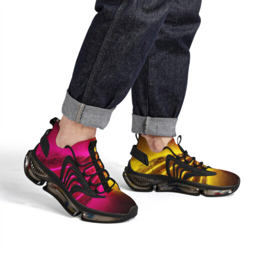 Red Yellow Futuristic Neon Air Sneakers - Image 7