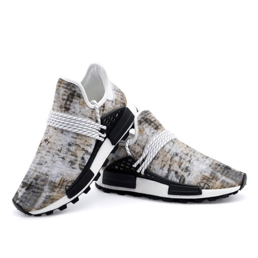 Grunge Vintage Newspaper Mesh Sneakers