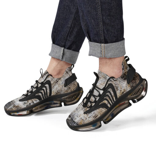 Grunge Vintage Newspaper Air Sneakers - Image 8