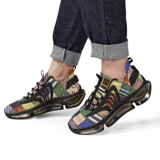 Cloth Patchwork Air Sneakers - Image 8