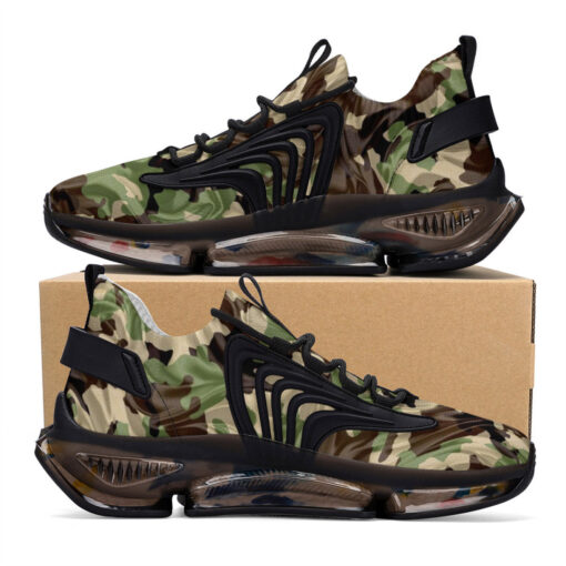 Crumpled Fabric Folds Camouflage Air Sneakers