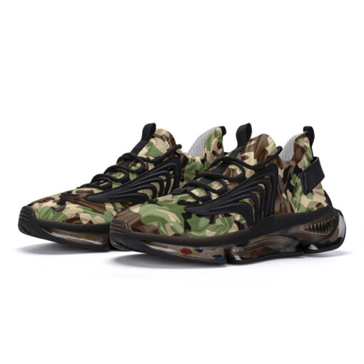 Crumpled Fabric Folds Camouflage Air Sneakers - Image 2