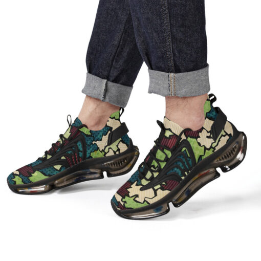 Grunge Fabric Patchwork Air Sneakers - Image 8