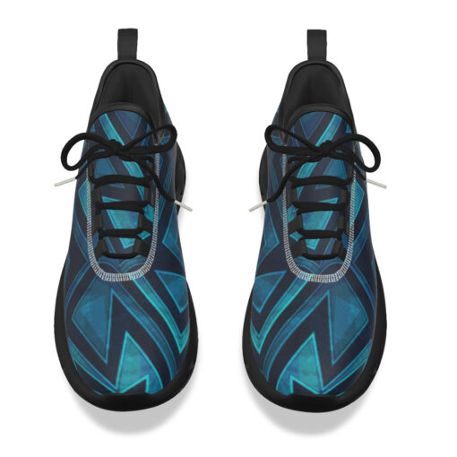 Blue Grunge Maze Sports Shoes - Image 4