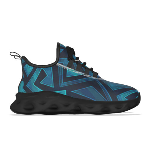 Blue Grunge Maze Sports Shoes - Image 6