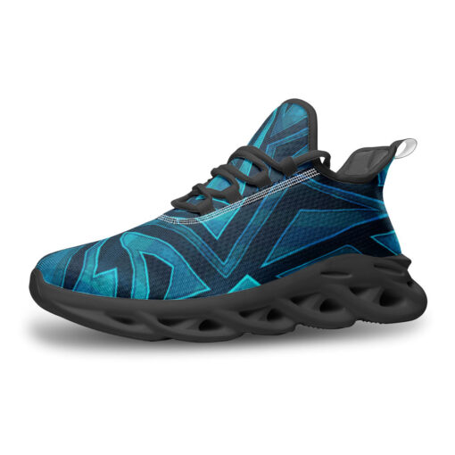 Blue Grunge Maze Sports Shoes