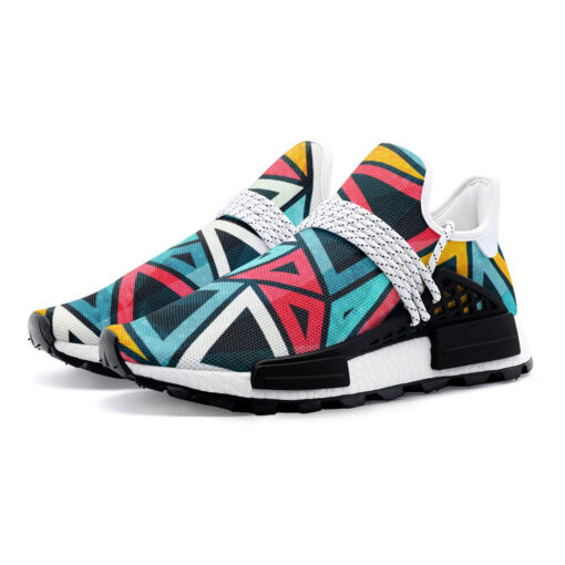 Colorful Triangles Mesh Sneakers - Image 2