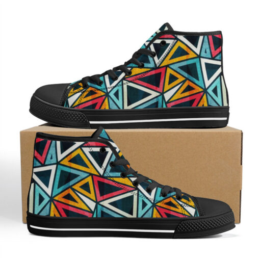 Colorful Triangles High-Top Shoes