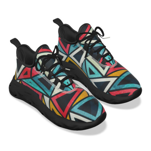 Colorful Triangles Sports Shoes - Image 5