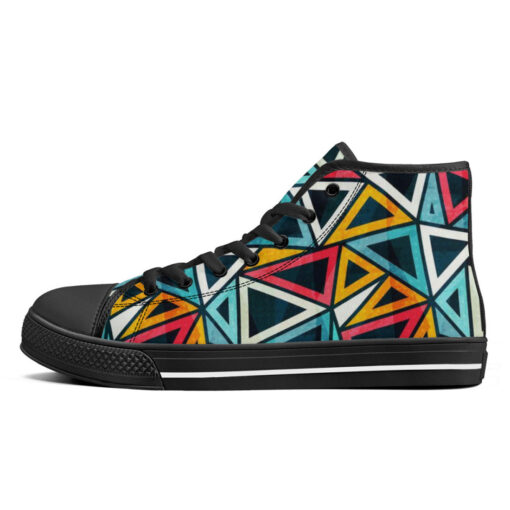 Colorful Triangles High-Top Shoes - Image 4