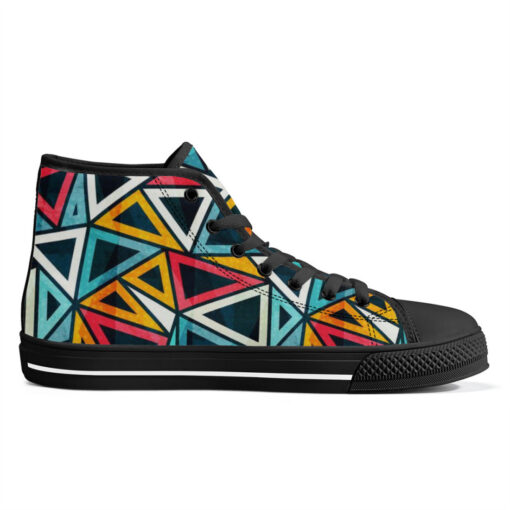 Colorful Triangles High-Top Shoes - Image 5