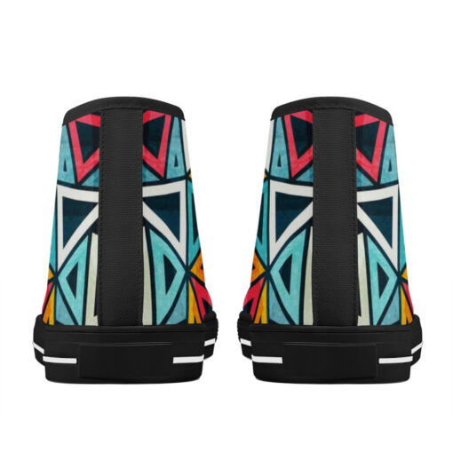 Colorful Triangles High-Top Shoes - Image 6