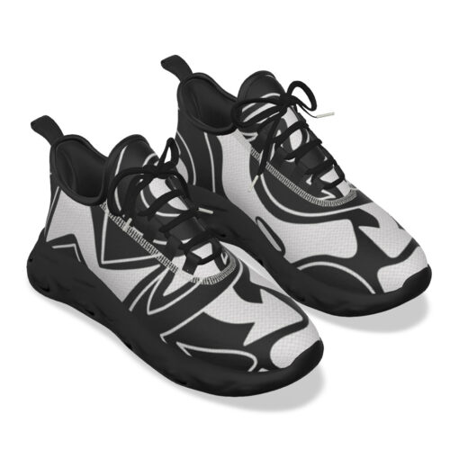 Black and White Graffiti Arrows Sports Shoes - Image 5