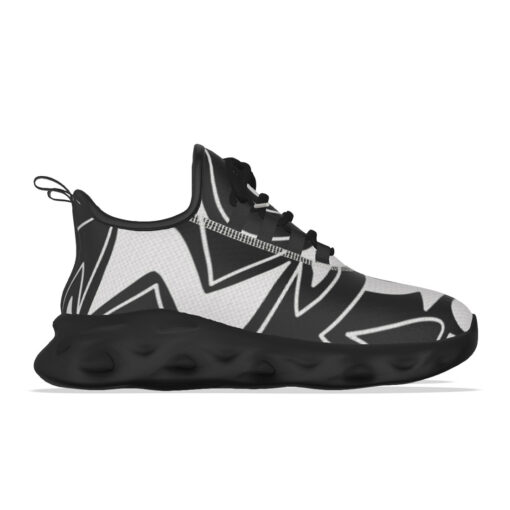 Black and White Graffiti Arrows Sports Shoes - Image 6