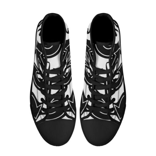 Black and White Graffiti Arrows High-Top Shoes - Image 3