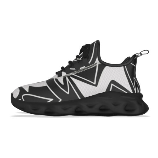 Black and White Graffiti Arrows Sports Shoes - Image 7