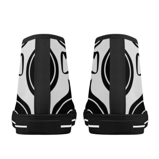 Black and White Graffiti Arrows High-Top Shoes - Image 6