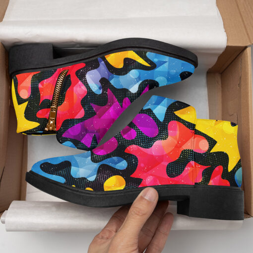 Bright Graffiti Fashion Boots