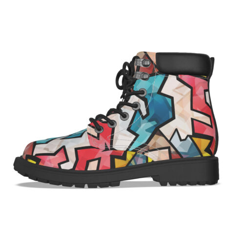 Bright Graffiti Geometric Classic Boots - Image 3