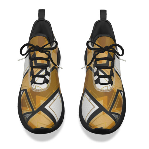 Golden Geometric Sports Shoes - Image 4