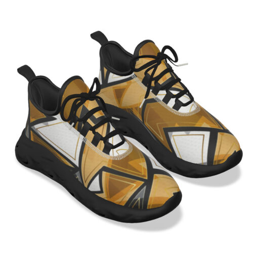 Golden Geometric Sports Shoes - Image 5