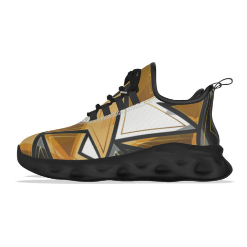 Golden Geometric Sports Shoes - Image 7