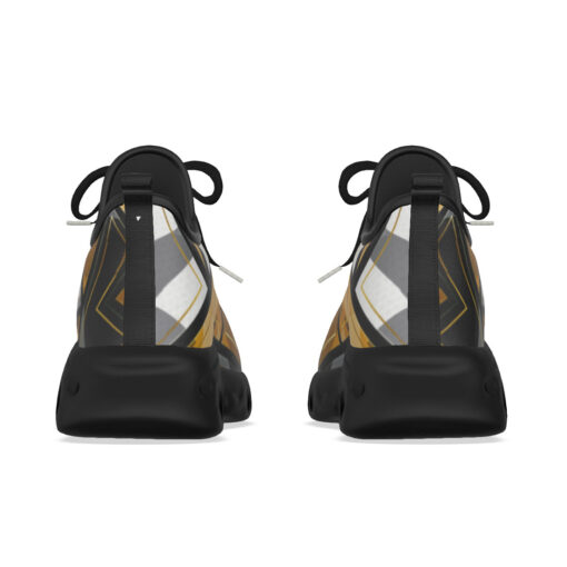 Golden Geometric Sports Shoes - Image 8