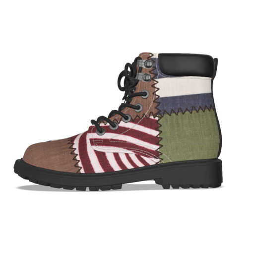 Cloth Patchwork Classic Boots - Image 6