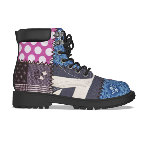 Cloth Patchwork Classic Boots - Image 4