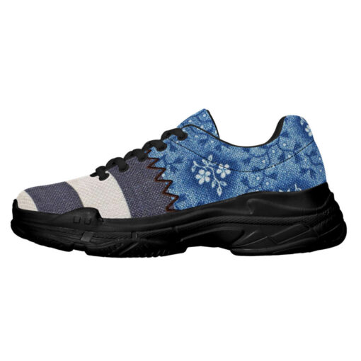 Cloth Patchwork Running Shoes - Image 4