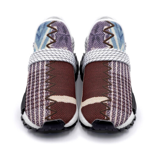 Cloth Patchwork Mesh Sneakers - Image 4